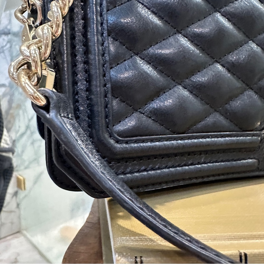 Rebecca Minkoff Love Crossbody Quilted Leather Chain Strap Turn Lock Bag - Picture 6 of 11
